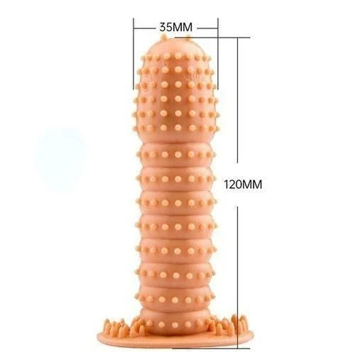 Crystal Silicone Reusable Condom in Skin Tone