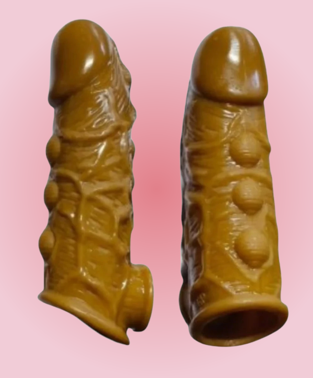 7" Bump Silicone Reusable Condom - Image 3