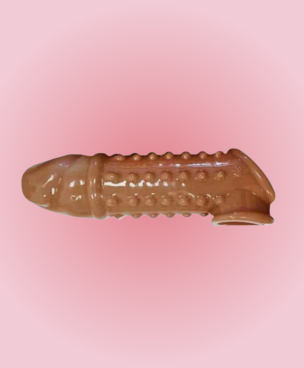 Dotted 6.88" Condom with Tip Extender - Image 2