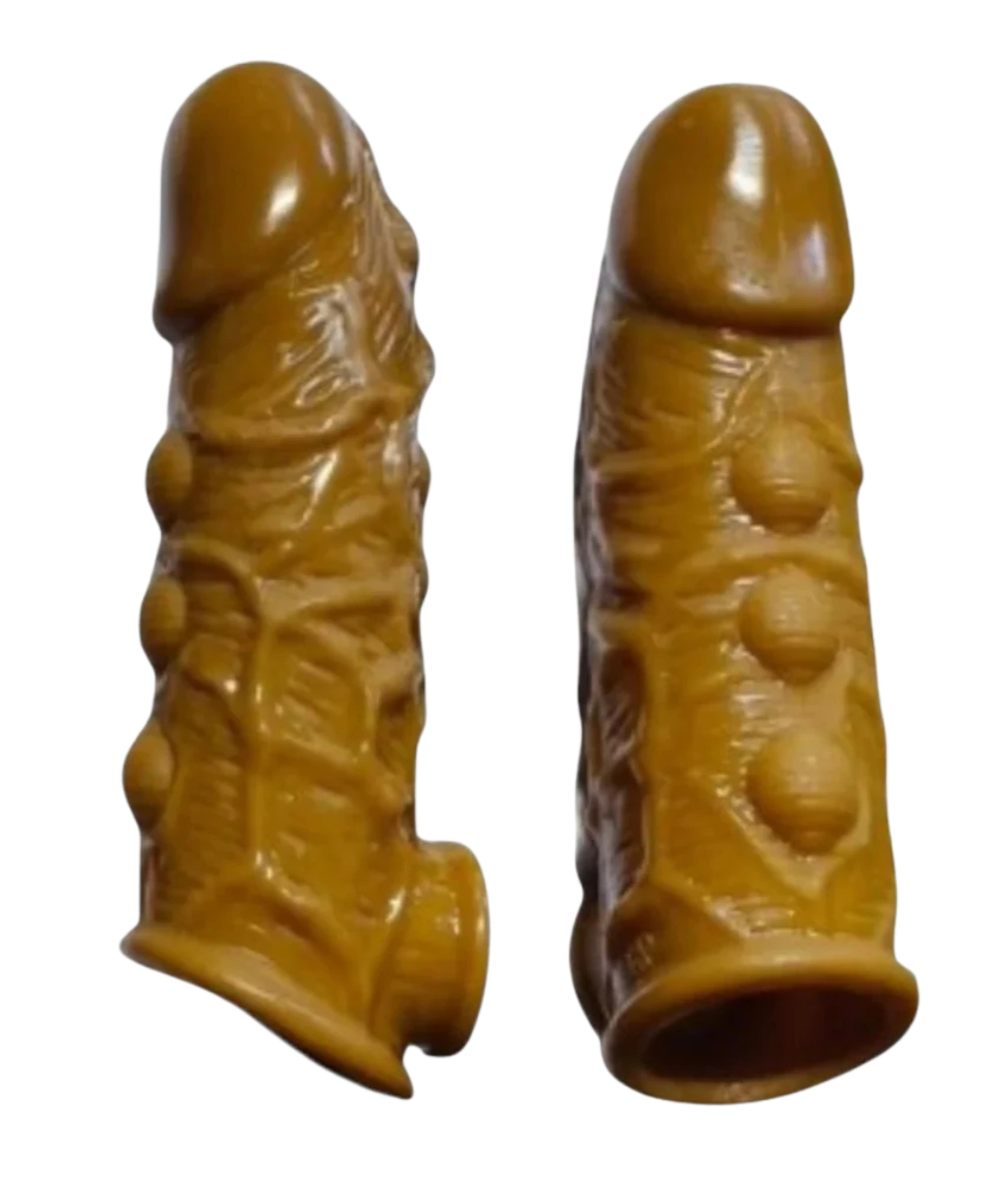 7" Bump Silicone Reusable Condom - Image 2