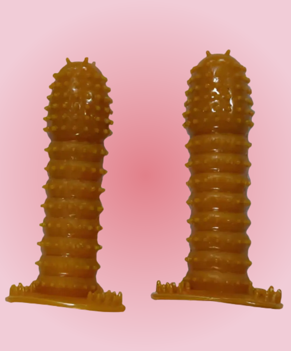 Crystal Silicone Reusable Condom in Skin Tone - Image 3