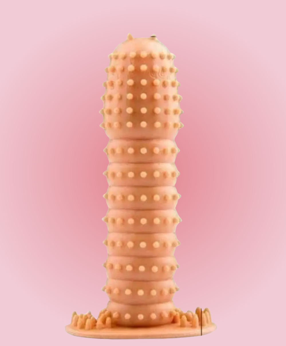 Crystal Silicone Reusable Condom in Skin Tone - Image 2