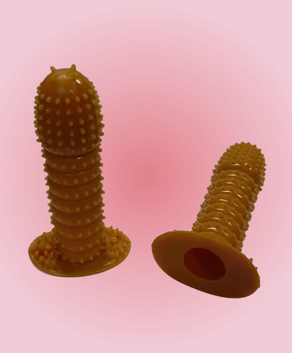 Crystal Silicone Reusable Condom in Skin Tone - Image 4